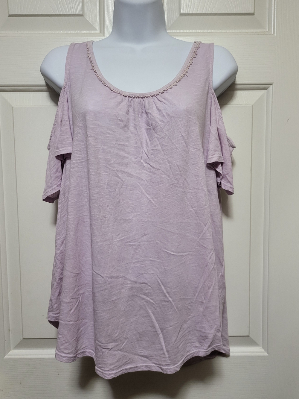 Lucky Brand Lavender Cold-Shoulder Scoop Neck Tank